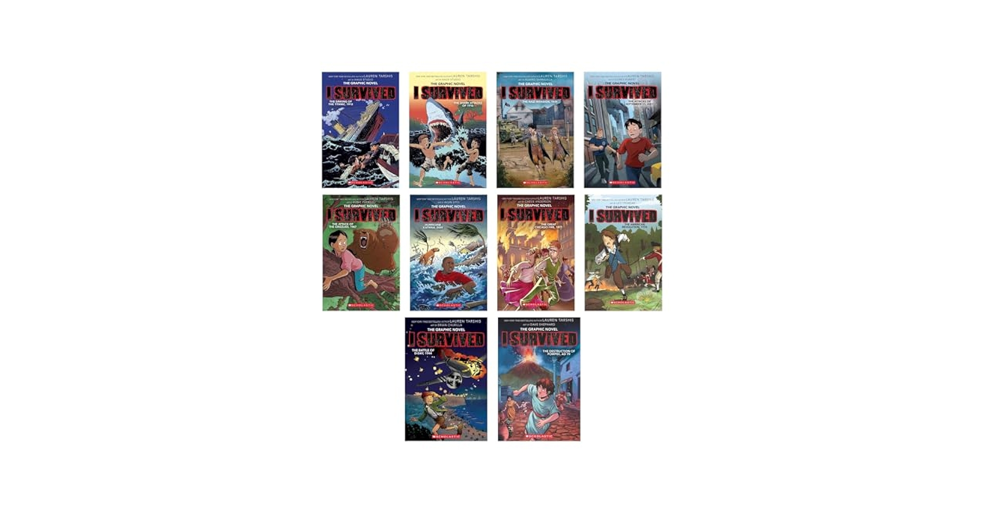 I Survived Series Graphic Collection 10 Books Set (Books #1